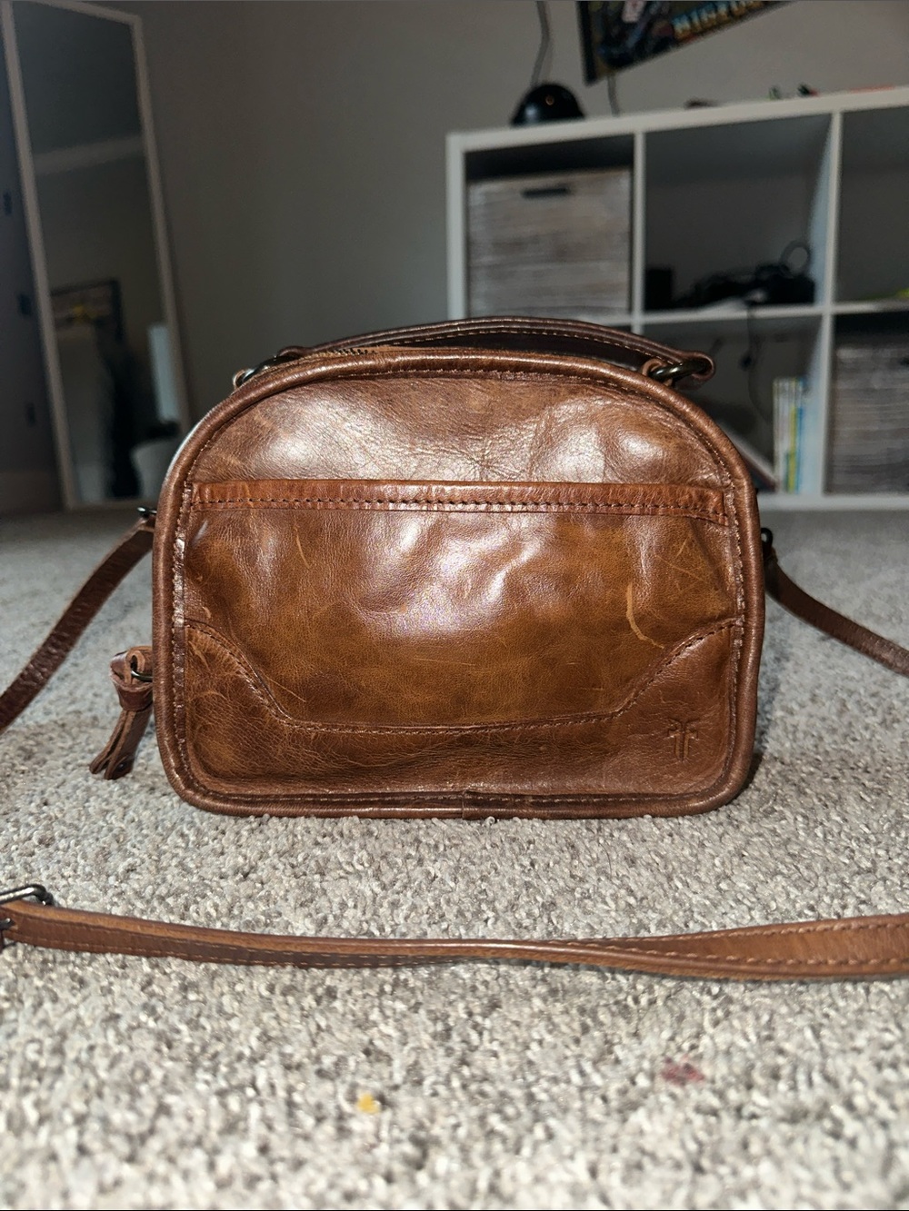 FRYE COGNAC CROSSBODY